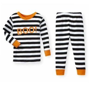 Koala Kids 2-piece "BOO!" Striped Pajama Set